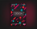 Brochure Cover Design Cards Isolated. Dynamic fashion flat design. Poster, banner, flyer, poster, business card and Royalty Free Stock Photo