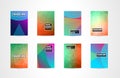 A4 Brochure Cover Mininal Design with Geometric shapes, colorful gradients