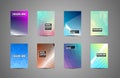 A4 Brochure Cover Mininal Design with Geometric shapes, colorful gradients