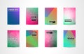 A4 Brochure Cover Mininal Design with Geometric shapes, colorful gradients