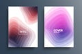 Brochure cover template layouts with abstract gradient design elements. Futuristic abstract modern pattern with fluid colors. Royalty Free Stock Photo