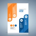 Brochure cover or web banner design with numbered elements Royalty Free Stock Photo