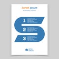 Brochure cover or web banner design with numbered elements Royalty Free Stock Photo