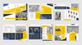 Brochure creative design. Multipurpose template with cover, back and inside pages. Vertical a4 format Royalty Free Stock Photo