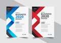 Brochure design, cover modern layout, annual report, poster, flyer in A4 with colorful triangles