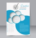 Brochure design. Flyer template. Editable A4 poster