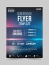 Brochure design flyer template technology conference geometric shapes design layout, annual report, magazine, poster, corporate re