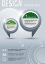 Brochure design with round infographic elements