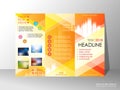 Brochure design template, business broadsheet concept, background