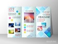 Brochure design template, business broadsheet concept, background