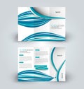 Brochure design template for business education advertisement. Trifold booklet