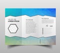 Brochure design template polygonal tri-fold abstract triangles, Modern triangle presentation template. Business design background