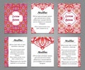 Brochure design with vintage symmetric ornament