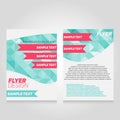 Brochure flier design template. Vector poster illustration. Leaflet cover layout in A4 size