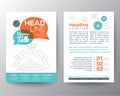 Brochure Flyer design Layout template with business concept Royalty Free Stock Photo