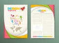 Brochure Flyer design Layout template with success Royalty Free Stock Photo