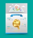 Brochure Flyer graphic design Layout template Royalty Free Stock Photo