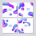 Brochure flyer layouts with abstract colorful background