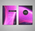 Brochure flyer layouts with abstract colorful background