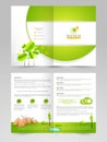 Brochure, flyer or template for eco concept. Royalty Free Stock Photo