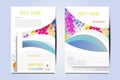 Brochure illustration modern magazine layout template