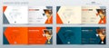 Brochure landscape template layout, cover design annual report, magazine, flyer or booklet in A4 with triangle geometric