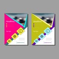The brochure for the report, a cover leaflet, presentation, flyer .Flat geometric abstract background