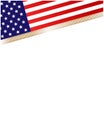 American abstract flag decorative corner frame banner. Royalty Free Stock Photo