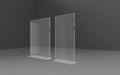 Brochure Stand A5 and DL perspex acrylic transparent photo realistic with Grey Background