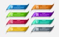 Brochure tabs infographic elements