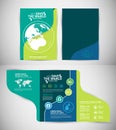 Brochure Template Environment concept. Let`s Save the World Together Royalty Free Stock Photo