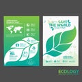 Brochure Template Environment concept. Let`s Save the World Together Royalty Free Stock Photo