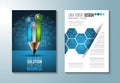 Brochure template, Flyer Design or Depliant Cove Royalty Free Stock Photo