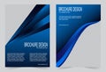 Brochure template, Flyer design navy blue template Royalty Free Stock Photo