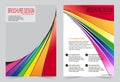 Brochure template, Flyer design rainbow color template Royalty Free Stock Photo