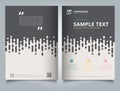 Brochure Template gray Rounded Lines Halftone Transition simple