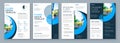 Brochure Template Layout Design Set Corporate Business Annual Report Catalog Magazine Flyer Mockup Creative Modern Royalty Free Stock Photo