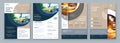 Brochure Template Layout Design Set Corporate Business Annual Report Catalog Magazine Flyer Mockup Creative Modern Royalty Free Stock Photo