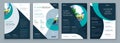 Brochure Template Layout Design Set Corporate Business Annual Report Catalog Magazine Flyer Mockup Creative Modern Royalty Free Stock Photo