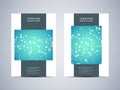 Brochure template layout, flyer, cover, annual report, magazine in A4 size. Structure of molecular particles and atom Royalty Free Stock Photo