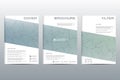 Brochure template layout, flyer, cover, annual report, magazine in A4 size. Structure of molecular particles and atom Royalty Free Stock Photo