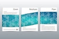 Brochure template layout, flyer, cover, annual report, magazine in A4 size. Structure of molecular particles and atom Royalty Free Stock Photo