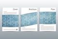Brochure template layout, flyer, cover, annual report, magazine in A4 size. Structure of molecular particles and atom Royalty Free Stock Photo