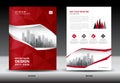 Brochure template layout, Red cover design annual report Royalty Free Stock Photo