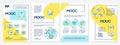 Brochure template with MOOC thin line icons Royalty Free Stock Photo