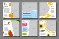 Brochure template set, vector illustration