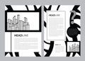 Brochure template vector, business flyer design, magazine layout a4, annual report, catalog, leaflet, booklet, graphic design Royalty Free Stock Photo
