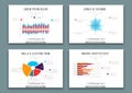 Brochure templates with infographics design elements. Vector set of charts, graphs, circle charts and diagrams. Royalty Free Stock Photo