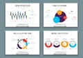 Brochure templates with infographics design elements. Vector set of charts, graphs, circle charts and diagrams. Royalty Free Stock Photo