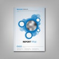 Brochures book or flyer with abstract blue circles